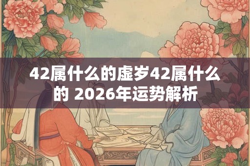 42属什么的虚岁42属什么的 2026年运势解析