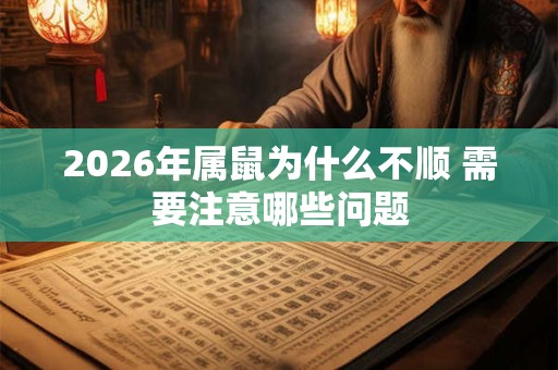 2026年属鼠为什么不顺 需要注意哪些问题
