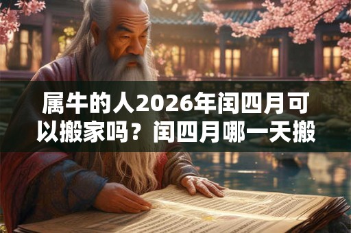 属牛的人2026年闰四月可以搬家吗？闰四月哪一天搬家好？