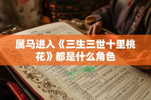 属马进入《三生三世十里桃花》都是什么角色