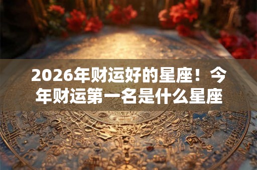 2026年财运好的星座！今年财运第一名是什么星座