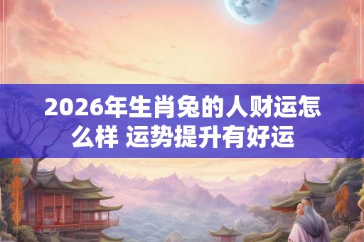2026年生肖兔的人财运怎么样 运势提升有好运