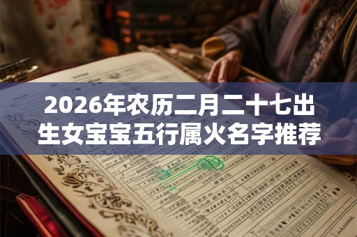 2026年农历二月二十七出生女宝宝五行属火名字推荐