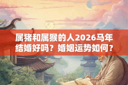 属猪和属猴的人2026马年结婚好吗？婚姻运势如何？