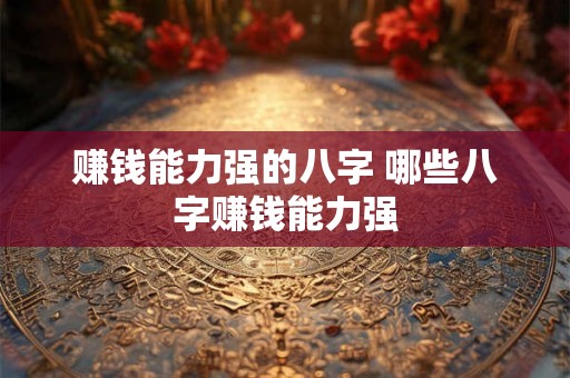 赚钱能力强的八字 哪些八字赚钱能力强