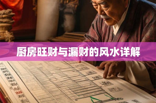 厨房旺财与漏财的风水详解