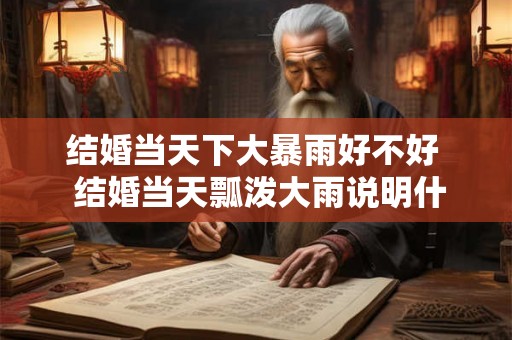 结婚当天下大暴雨好不好  结婚当天瓢泼大雨说明什么