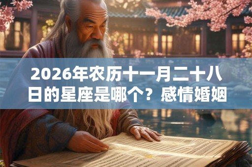 2026年农历十一月二十八日的星座是哪个？感情婚姻如何？