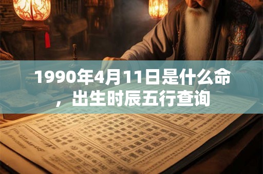 1990年4月11日是什么命，出生时辰五行查询