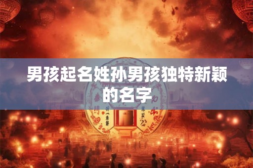 男孩起名姓孙男孩独特新颖的名字