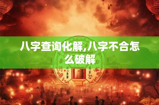八字查询化解,八字不合怎么破解
