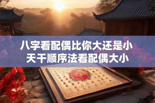 八字看配偶比你大还是小 天干顺序法看配偶大小