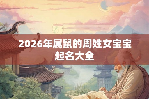 2026年属鼠的周姓女宝宝起名大全