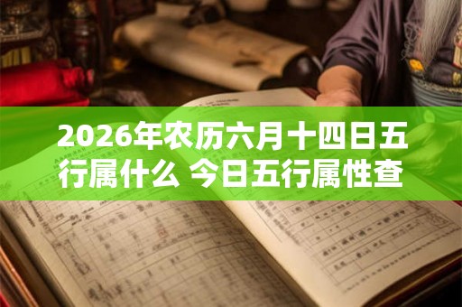 2026年农历六月十四日五行属什么 今日五行属性查询