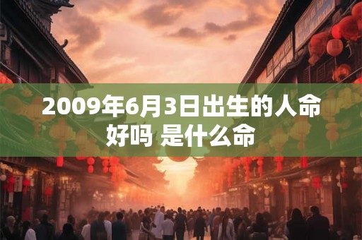 2009年6月3日出生的人命好吗 是什么命 2009年6月3日出生的人命好吗 是什么命
