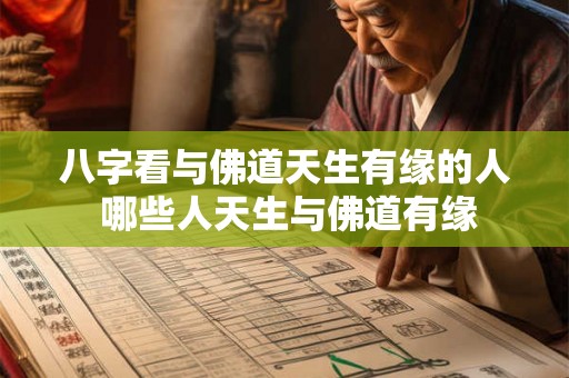 八字看与佛道天生有缘的人 哪些人天生与佛道有缘