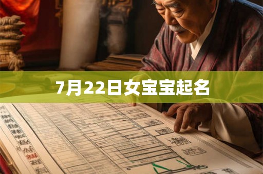 7月22日女宝宝起名