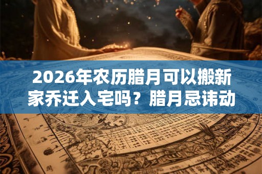 2026年农历腊月可以搬新家乔迁入宅吗？腊月忌讳动土？
