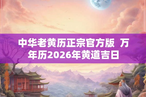 中华老黄历正宗官方版 万年历2026年黄道吉日 中华老黄历正宗官方版 万年历2026年黄道吉日