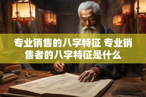 专业销售的八字特征 专业销售者的八字特征是什么