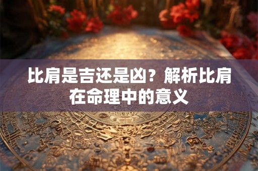比肩是吉还是凶？解析比肩在命理中的意义