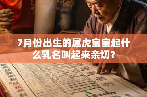 7月份出生的属虎宝宝起什么乳名叫起来亲切？