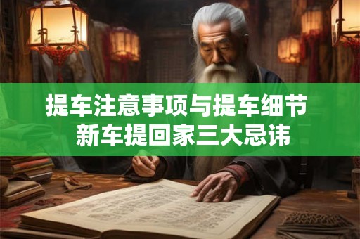 提车注意事项与提车细节  新车提回家三大忌讳