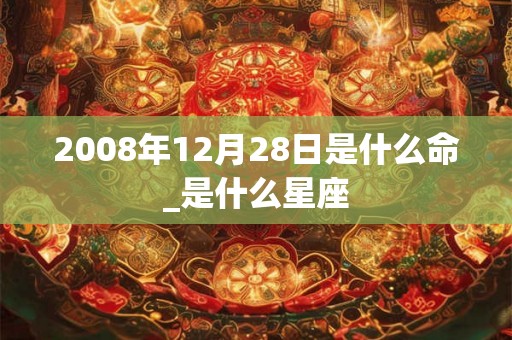 2008年12月28日是什么命_是什么星座