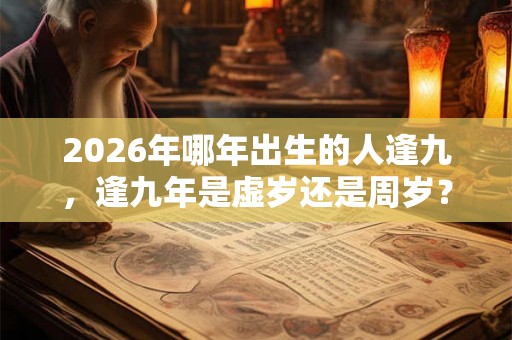 2026年哪年出生的人逢九，逢九年是虚岁还是周岁？