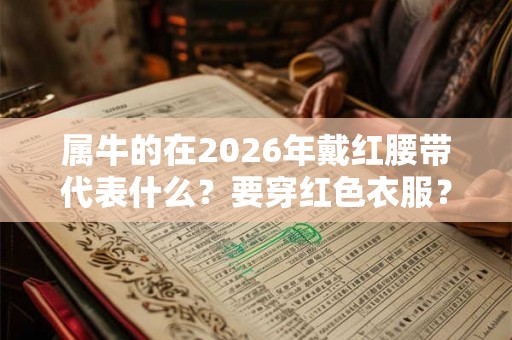属牛的在2026年戴红腰带代表什么？要穿红色衣服？