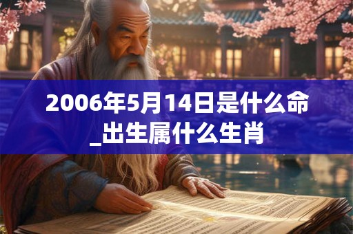 2006年5月14日是什么命_出生属什么生肖 2006年5月14日是什么命_出生属什么生肖