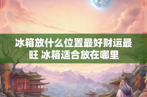冰箱放什么位置最好财运最旺 冰箱适合放在哪里