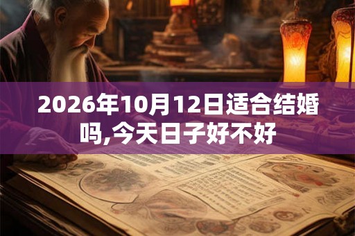 2026年10月12日适合结婚吗,今天日子好不好