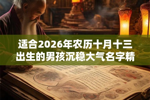 适合2026年农历十月十三出生的男孩沉稳大气名字精选