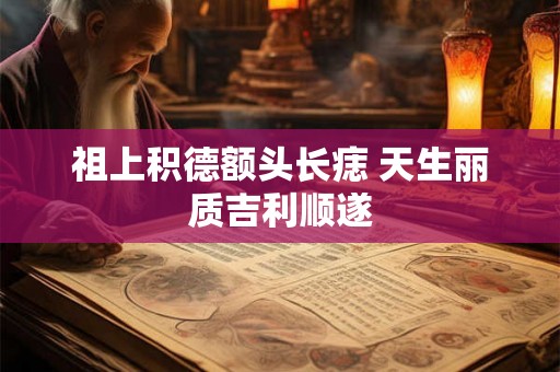 祖上积德额头长痣 天生丽质吉利顺遂