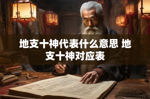 地支十神代表什么意思 地支十神对应表