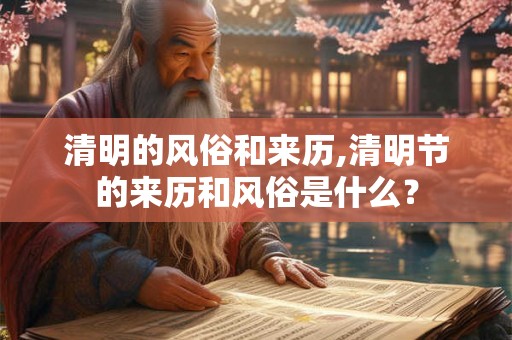 清明的风俗和来历,清明节的来历和风俗是什么？