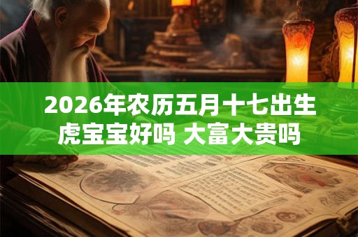 2026年农历五月十七出生虎宝宝好吗 大富大贵吗