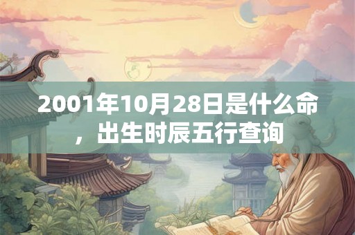 2001年10月28日是什么命，出生时辰五行查询