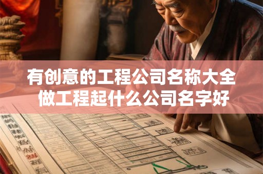 有创意的工程公司名称大全 做工程起什么公司名字好 有创意的工程公司名称大全 做工程起什么公司名字好