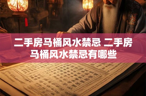 二手房马桶风水禁忌 二手房马桶风水禁忌有哪些
