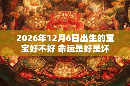 2026年12月6日出生的宝宝好不好 命运是好是坏