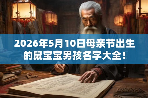 2026年5月10日母亲节出生的鼠宝宝男孩名字大全！