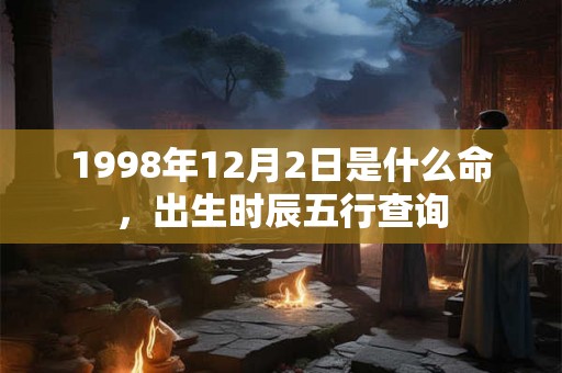 1998年12月2日是什么命，出生时辰五行查询