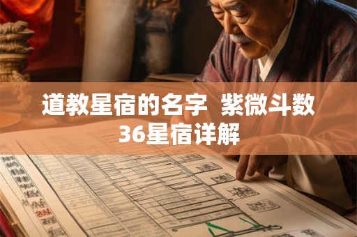 道教星宿的名字  紫微斗数36星宿详解