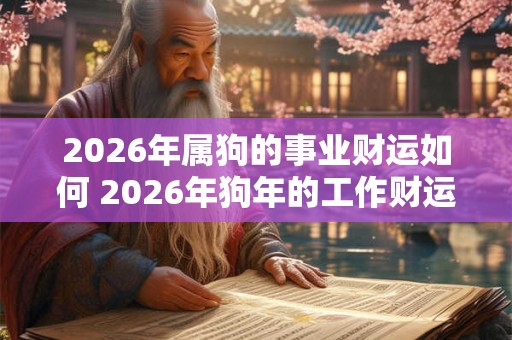 2026年属狗的事业财运如何 2026年狗年的工作财运如何
