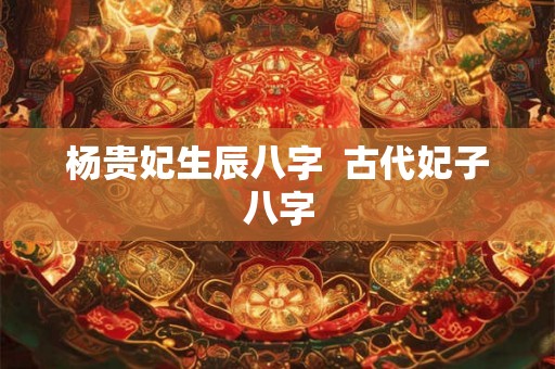 杨贵妃生辰八字  古代妃子八字