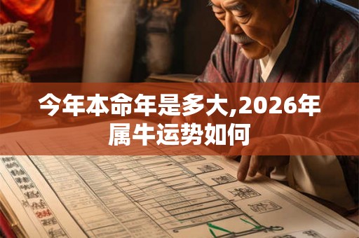 今年本命年是多大,2026年属牛运势如何 今年本命年是多大,2026年属牛运势如何