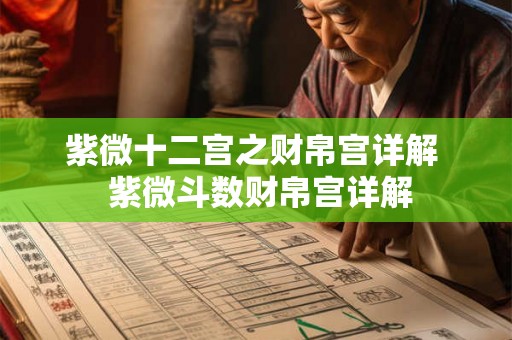 紫微十二宫之财帛宫详解 紫微斗数财帛宫详解 紫微十二宫之财帛宫详解 紫微斗数财帛宫详解