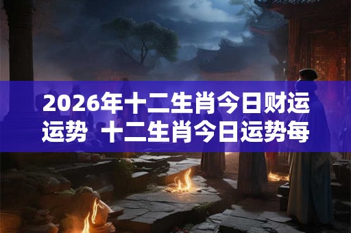 2026年十二生肖今日财运运势  十二生肖今日运势每日运势查询